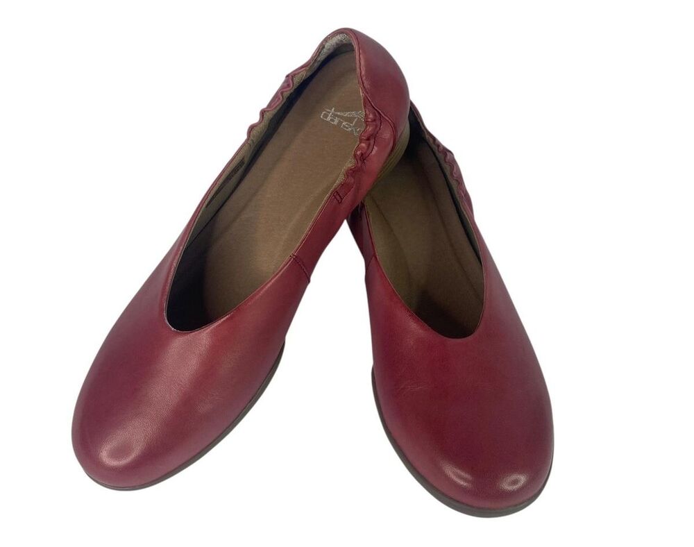 Dansko Shoes Womens Size 9.5 EU Cabarnet Kira Aniline Calf Flats Slip On Comfort
